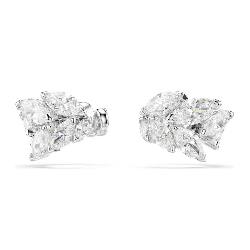 SWAROVSKI Σκουλαρίκια Mesmera Κοπή Marquise, Λευκά, Επιμετάλλωση ροδίου 5747998