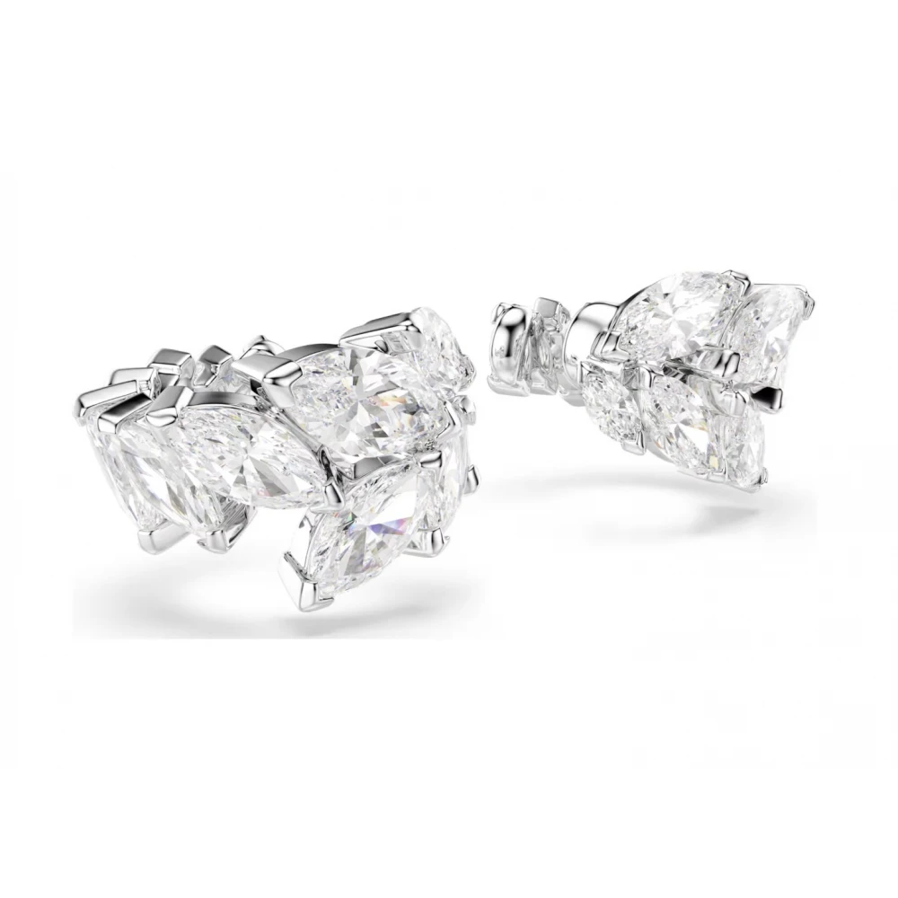 SWAROVSKI Σκουλαρίκια Mesmera Κοπή Marquise, Λευκά, Επιμετάλλωση ροδίου 5747998