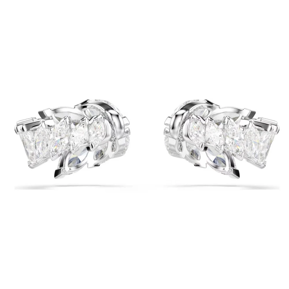 SWAROVSKI Σκουλαρίκια Mesmera Κοπή Marquise, Λευκά, Επιμετάλλωση ροδίου 5747998
