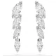 SWAROVSKI Σκουλαρίκια Mesmera Κοπή Marquise, Λευκά, Επιμετάλλωση ροδίου 5748007