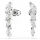 SWAROVSKI Σκουλαρίκια Mesmera Κοπή Marquise, Λευκά, Επιμετάλλωση ροδίου 5748007
