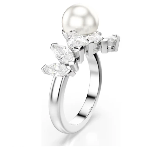 SWAROVSKI Mesmera Δαχτυλίδι, Crystal Pearl, Marquise Κοπή, Λευκό, Επιμετάλλωση Ροδίου 5748012