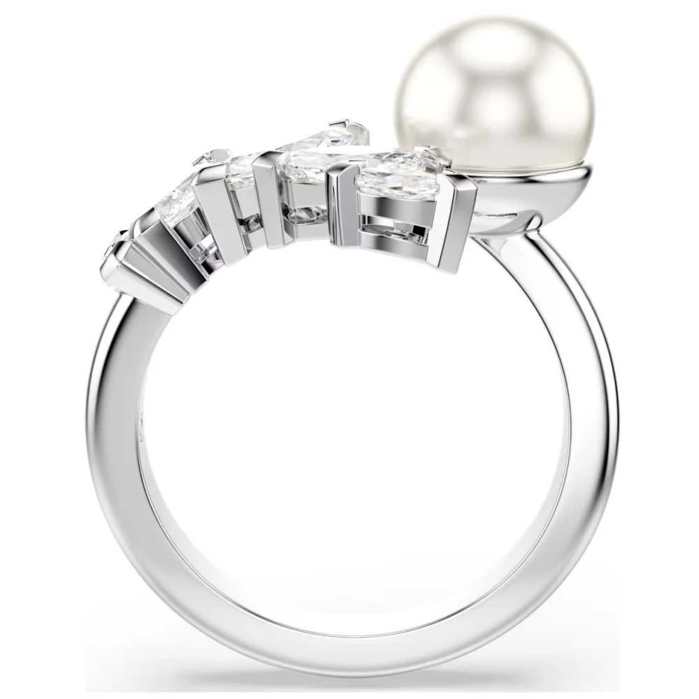 SWAROVSKI Mesmera Δαχτυλίδι, Crystal Pearl, Marquise Κοπή, Λευκό, Επιμετάλλωση Ροδίου 5748012