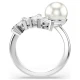 SWAROVSKI Mesmera Δαχτυλίδι, Crystal Pearl, Marquise Κοπή, Λευκό, Επιμετάλλωση Ροδίου 5748012