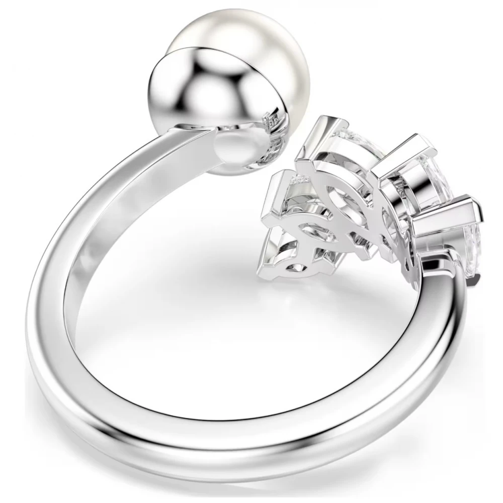 SWAROVSKI Mesmera Δαχτυλίδι, Crystal Pearl, Marquise Κοπή, Λευκό, Επιμετάλλωση Ροδίου 5748012