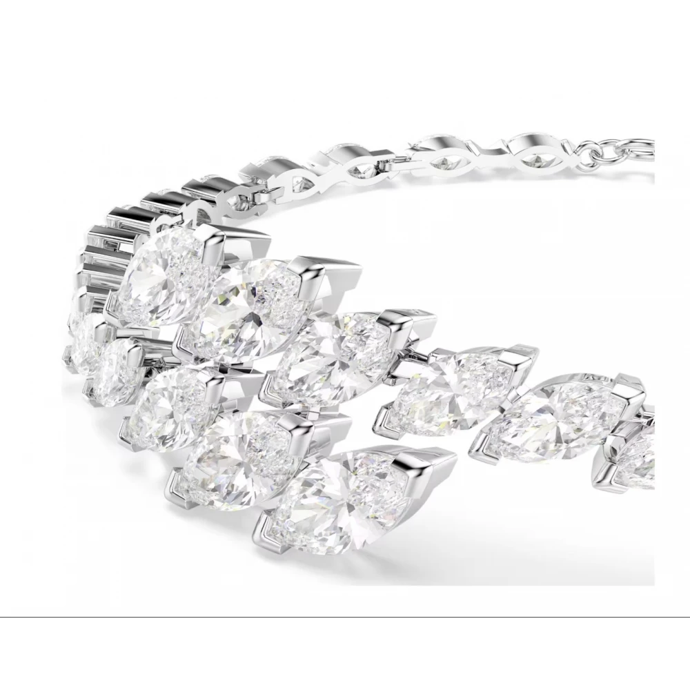 SWAROVSKI Βραχιόλι Mesmera Κοπή Marquise, Λευκό, Επιμετάλλωση ροδίου 5748014