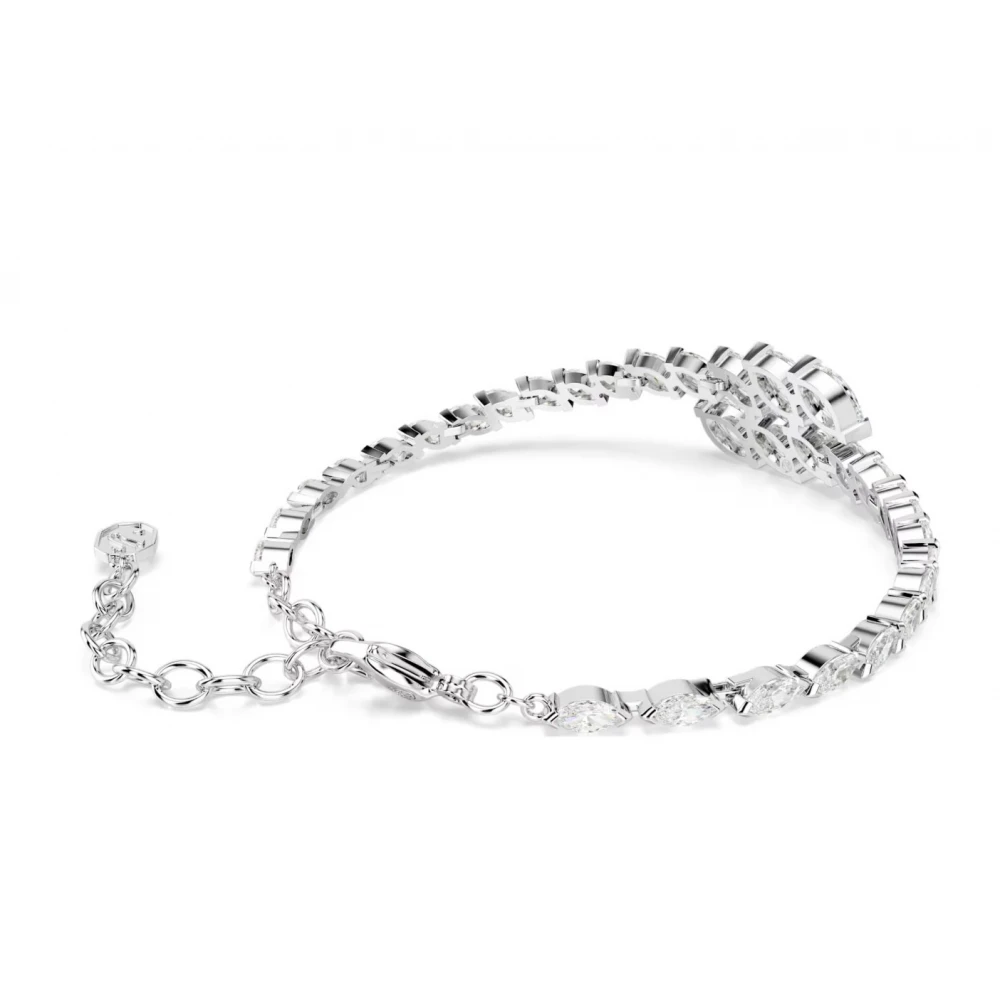 SWAROVSKI Βραχιόλι Mesmera Κοπή Marquise, Λευκό, Επιμετάλλωση ροδίου 5748014
