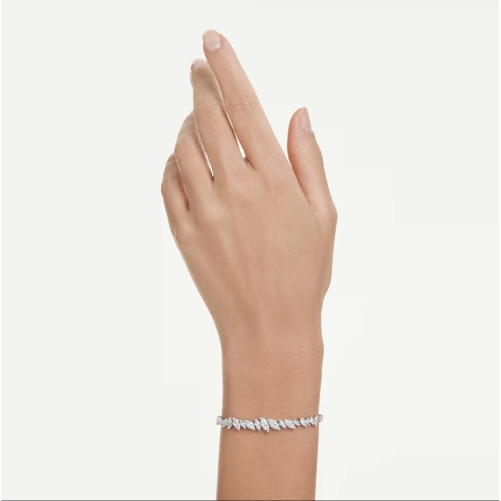 SWAROVSKI Βραχιόλι Mesmera Κοπή Marquise, Λευκό, Επιμετάλλωση ροδίου 5748650