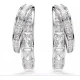 SWAROVSKI Κρίκοι Vienna Μείξη κοπών, Λευκά, Επιμετάλλωση ροδίου 5749069