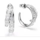 SWAROVSKI Κρίκοι Vienna Μείξη κοπών, Λευκά, Επιμετάλλωση ροδίου 5749069