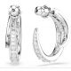 SWAROVSKI Κρίκοι Vienna Μείξη κοπών, Λευκά, Επιμετάλλωση ροδίου 5749069