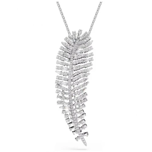 SWAROVSKI Μενταγιόν και Καρφίτσα Vienna, Φτερό, Λευκό Επιμετάλλωση ροδίου 5749209