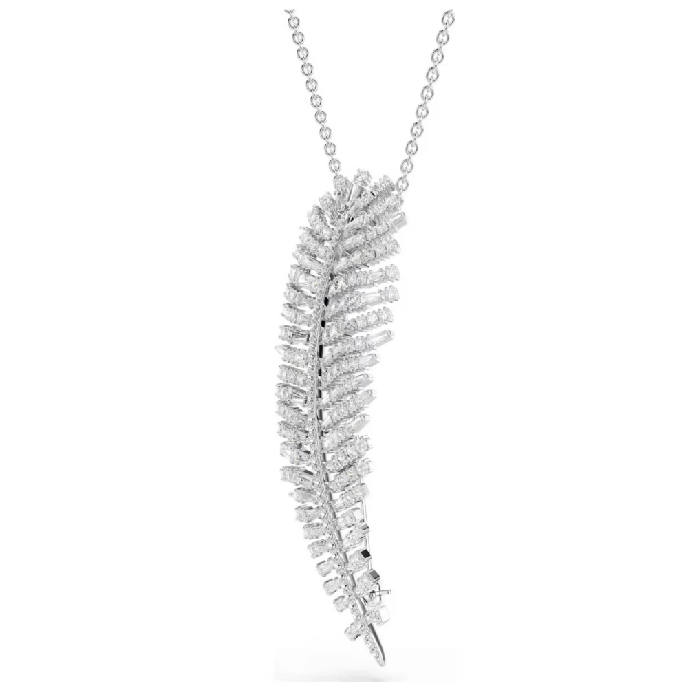 SWAROVSKI Μενταγιόν και Καρφίτσα Vienna, Φτερό, Λευκό Επιμετάλλωση ροδίου 5749209