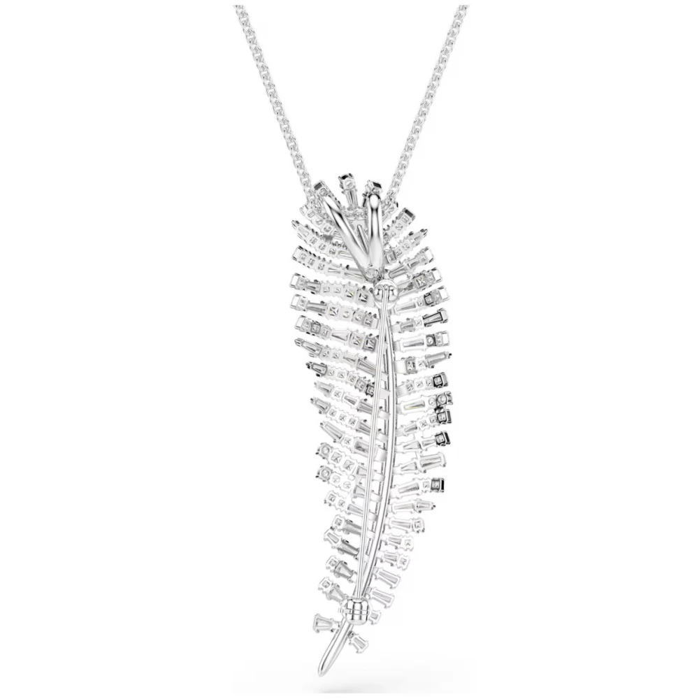 SWAROVSKI Μενταγιόν και Καρφίτσα Vienna, Φτερό, Λευκό Επιμετάλλωση ροδίου 5749209