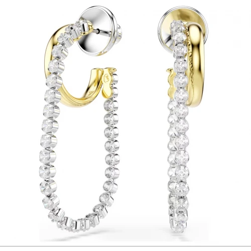 SWAROVSKI Σκουλαρίκια Hyperbola, Μίξη Κοπών, Λευκά, Επιμετάλλωση από Διάφορα Μέταλλα 5749366
