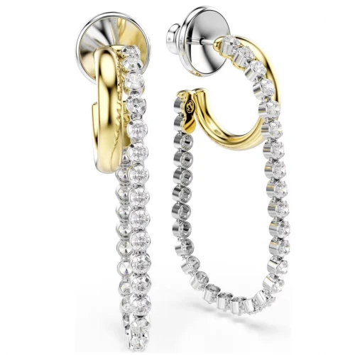 SWAROVSKI Σκουλαρίκια Hyperbola, Μίξη Κοπών, Λευκά, Επιμετάλλωση από Διάφορα Μέταλλα 5749366