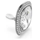 SWAROVSKI Σκουλαρίκια Una Angelic με Κλιπ, Cushion κοπή, Λευκά, Επιμετάλλωση Ρουθηνίου, 5751325