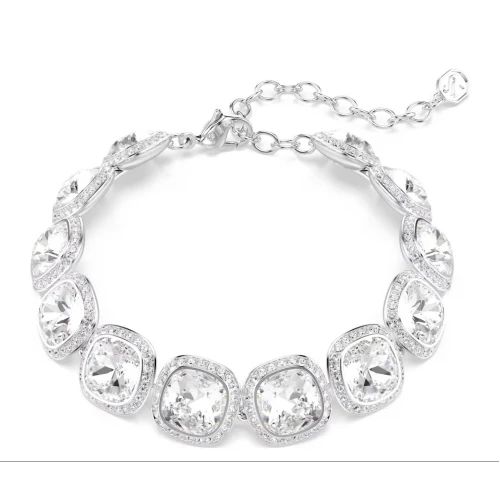 SWAROVSKI Una Angelic Βραχιόλι, Cushion Κοπή, Λευκό, Επιροδιωμένο 5751558