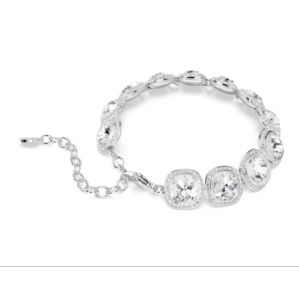 SWAROVSKI Una Angelic Βραχιόλι, Cushion Κοπή, Λευκό, Επιροδιωμένο 5751558