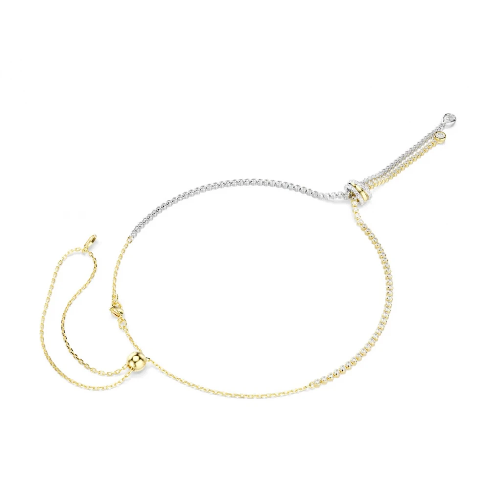 SWAROVSKI Κολιέ Hyperbola, Σχήμα Υ, Στρογγυλή Κοπή, Λευκό, Κόμπος, Φινίρισμα από διάφορα Μέταλλα 5752854