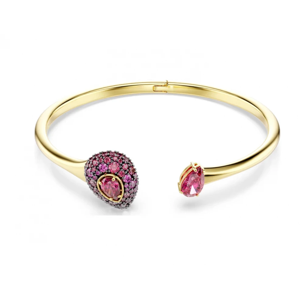 SWAROVSKI Άκαμπτο βραχιόλι Sublima, Pear Κοπή, Κόκκινο, Επιμετάλλωση σε Χρυσό 18K 5752895