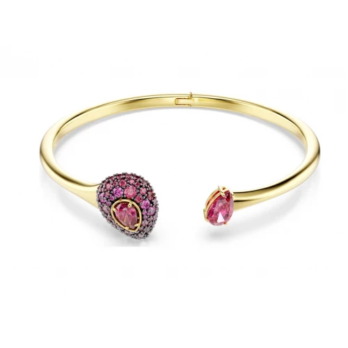 SWAROVSKI Άκαμπτο βραχιόλι Sublima, Pear Κοπή, Κόκκινο, Επιμετάλλωση σε Χρυσό 18K 5752895