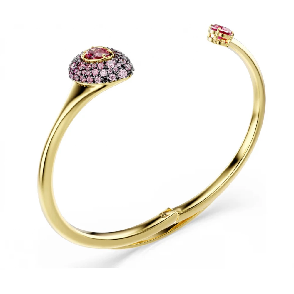 SWAROVSKI Άκαμπτο βραχιόλι Sublima, Pear Κοπή, Κόκκινο, Επιμετάλλωση σε Χρυσό 18K 5752895