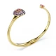 SWAROVSKI Άκαμπτο βραχιόλι Sublima, Pear Κοπή, Κόκκινο, Επιμετάλλωση σε Χρυσό 18K 5752895
