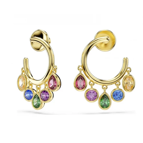 SWAROVSKI Σκουλαρίκια Κρίκοι Imber Μικτή κοπή, Πολύχρωμα, Επιχρυσωμένο σε Χρυσό 18Κ 5753263