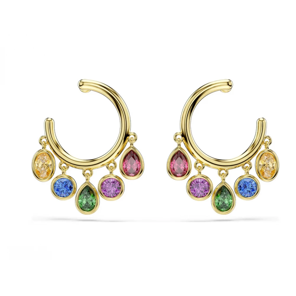 SWAROVSKI Σκουλαρίκια Κρίκοι Imber Μικτή κοπή, Πολύχρωμα, Επιχρυσωμένο σε Χρυσό 18Κ 5753263