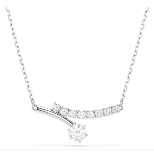 SWAROVSKI Κολιέ Matrix Στρογγυλή κοπή, Λευκό, Επιμετάλλωση ροδίου 5753568