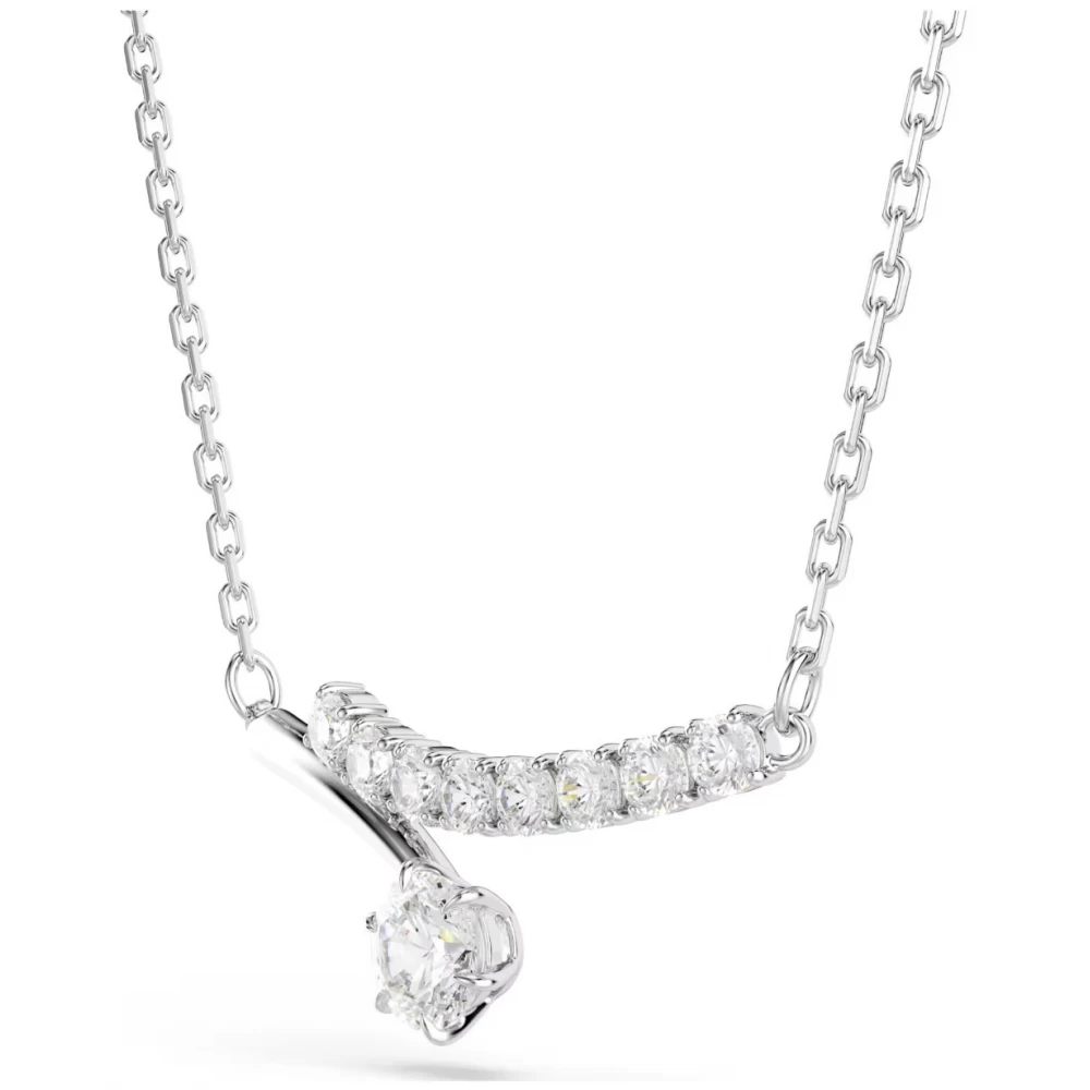 SWAROVSKI Κολιέ Matrix Στρογγυλή κοπή, Λευκό, Επιμετάλλωση ροδίου 5753568