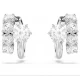 SWAROVSKI Σκουλαρίκια Κρίκοι Matrix, Στρογγυλή Κοπή, Λευκοί, Επιροδιωμένοι 5753572
