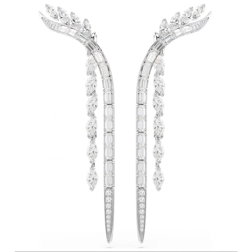 SWAROVSKI Σκουλαρίκια Mesmera Μίξη Κοπών, Λευκά, Επιμετάλλωση ροδίου 5753675