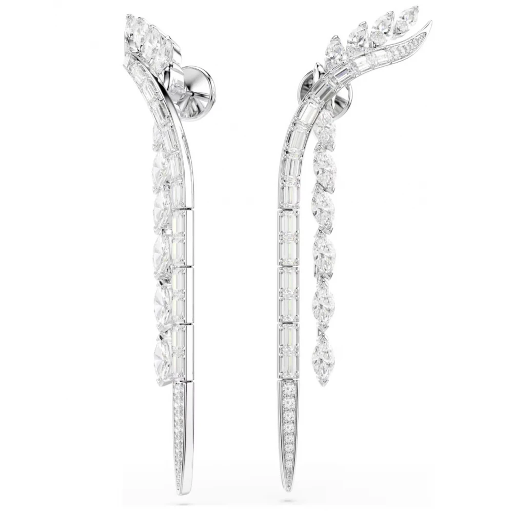 SWAROVSKI Σκουλαρίκια Mesmera Μίξη Κοπών, Λευκά, Επιμετάλλωση ροδίου 5753675