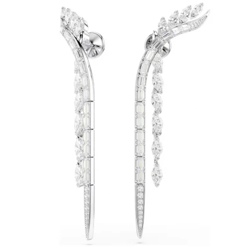 SWAROVSKI Σκουλαρίκια Mesmera Μίξη Κοπών, Λευκά, Επιμετάλλωση ροδίου 5753675