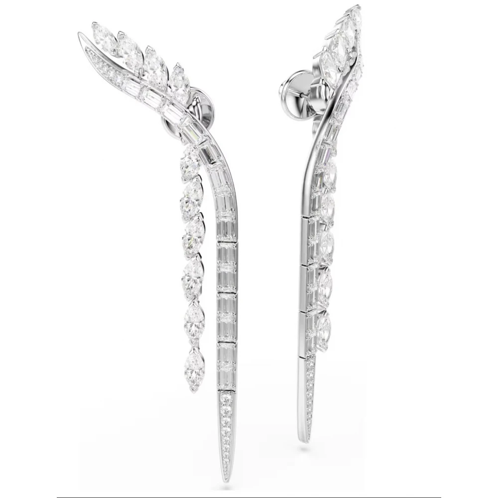 SWAROVSKI Σκουλαρίκια Mesmera Μίξη Κοπών, Λευκά, Επιμετάλλωση ροδίου 5753675