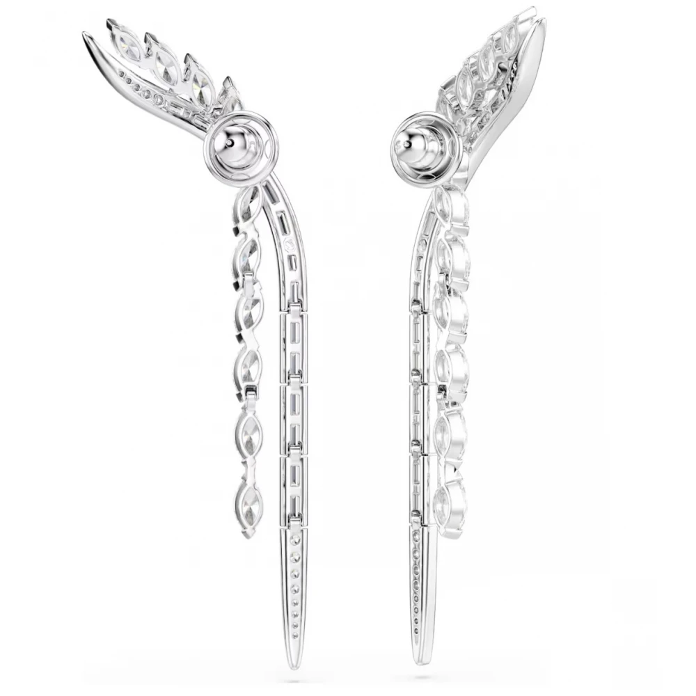 SWAROVSKI Σκουλαρίκια Mesmera Μίξη Κοπών, Λευκά, Επιμετάλλωση ροδίου 5753675