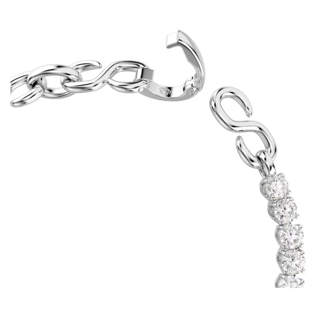SWAROVSKI Matrix Βραχιόλι Στρογγυλή κοπή, Λευκό, Επιροδιωμένο 5753926
