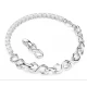SWAROVSKI Matrix Βραχιόλι Στρογγυλή κοπή, Λευκό, Επιροδιωμένο 5753926