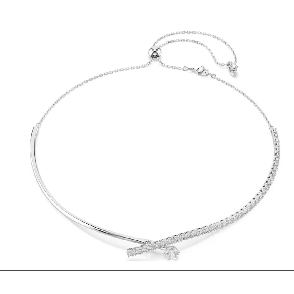 SWAROVSKI Κολιέ Matrix Στρογγυλή κοπή, Λευκό, Επιμετάλλωση ροδίου 5754020