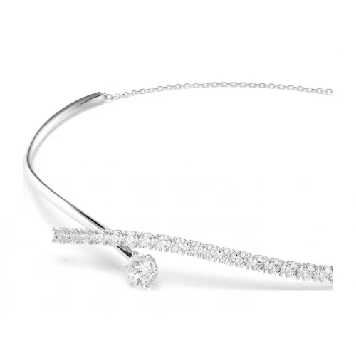 SWAROVSKI Κολιέ Matrix Στρογγυλή κοπή, Λευκό, Επιμετάλλωση ροδίου 5754020
