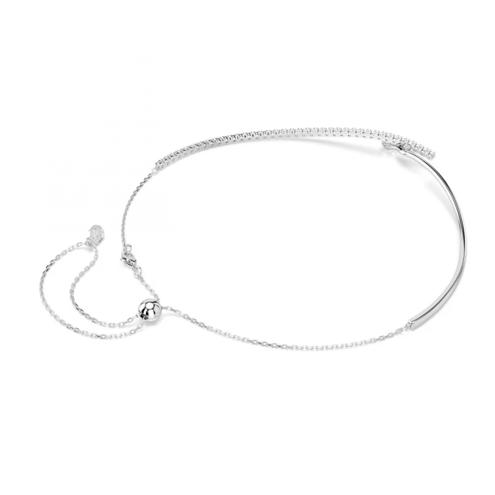 SWAROVSKI Κολιέ Matrix Στρογγυλή κοπή, Λευκό, Επιμετάλλωση ροδίου 5754020