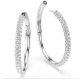 SWAROVSKI Dextera Κρίκοι, Στρογγυλή Κοπή, Λευκοί, Επιροδιωμένα 5754156
