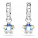 SWAROVSKI Σκουλαρίκια-σταγόνα Chroma Μίξη κοπών, Λευκά, "Αστέρι" Επιμετάλλωση ροδίου 5754172