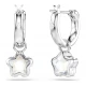 SWAROVSKI Σκουλαρίκια-σταγόνα Chroma Μίξη κοπών, Λευκά, "Αστέρι" Επιμετάλλωση ροδίου 5754172