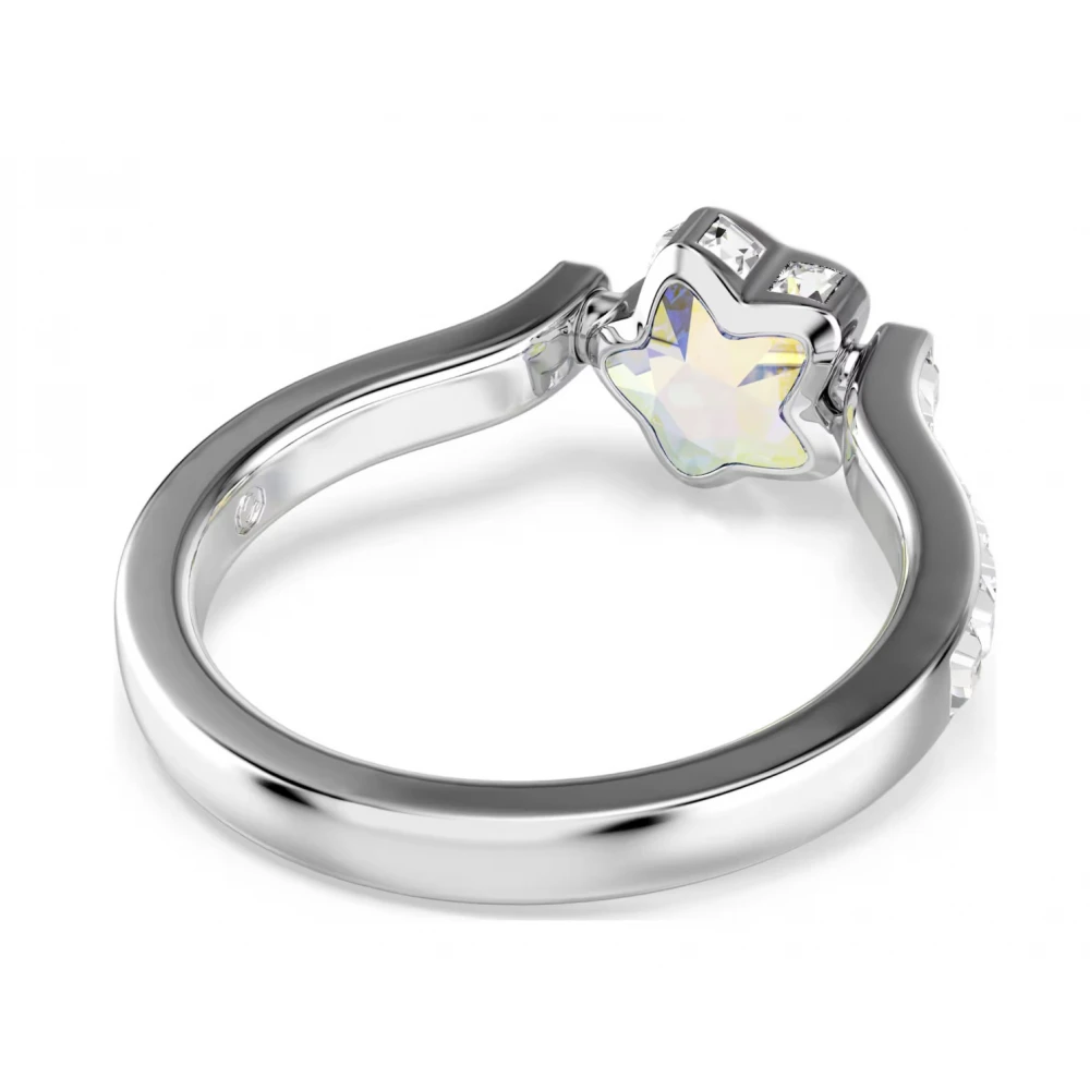 SWAROVSKI Δαχτυλίδι Chroma Μίξη κοπών, Αστέρι, Λευκό, Επιμετάλλωση ροδίου 5754173