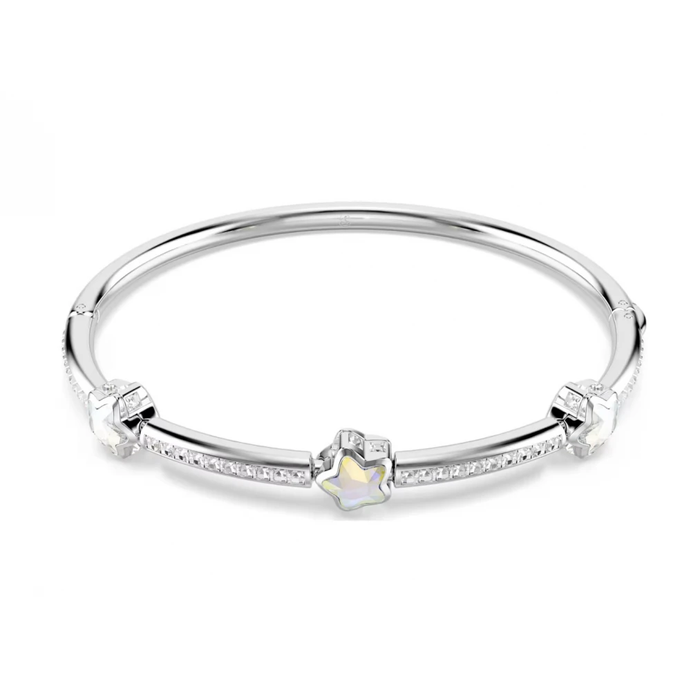 SWAROVSKI Chroma Άκαμπτο Βραχιόλι, Αστέρι, Λευκό, Μίξη Κοπών, Επιμετάλλωση Ροδίου 5754178