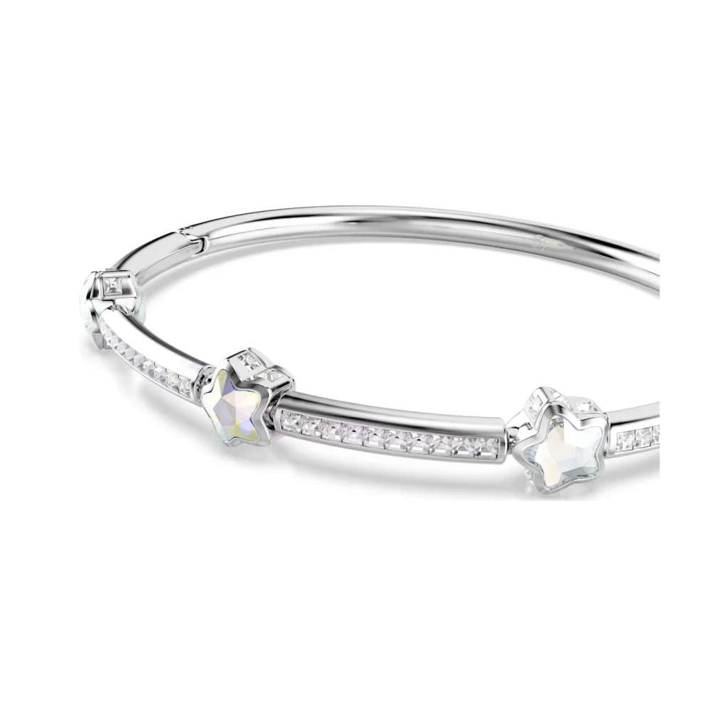SWAROVSKI Chroma Άκαμπτο Βραχιόλι, Αστέρι, Λευκό, Μίξη Κοπών, Επιμετάλλωση Ροδίου 5754178