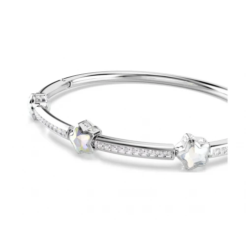 SWAROVSKI Chroma Άκαμπτο Βραχιόλι, Αστέρι, Λευκό, Μίξη Κοπών, Επιμετάλλωση Ροδίου 5754178